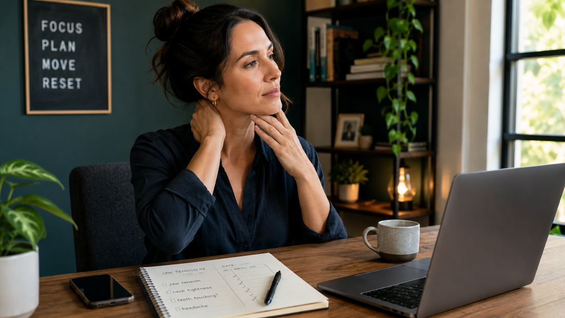 Neck Tension and Jaw Clenching: Why They Can Overlap During Stress and Focus